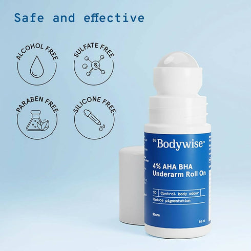 BeBodywise 4% AHA BHA UnderArm Roll On | Flora